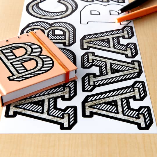 12 Pack: Shadow Alphabet Stickers by Recollections™